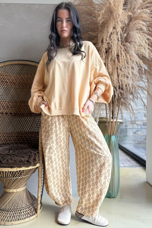 Indira Classic Barrel Pant Tuscan Sun & Tan